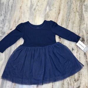 Carter's Deep Blue Tulle Skirt Dress
